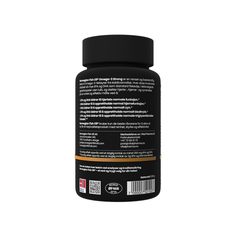 Høykonsentrert Omega 3 - 180 kaps. 6 mnd. forbruk