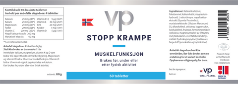 Stopp Krampe | Kramper i beina? Prøv kosttilskudd fra VP – Vital Pharma
