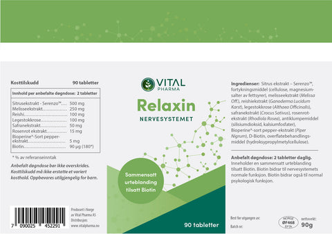 Relaxin | For mindre stress og et vellfungerende nervesystem – Vital Pharma